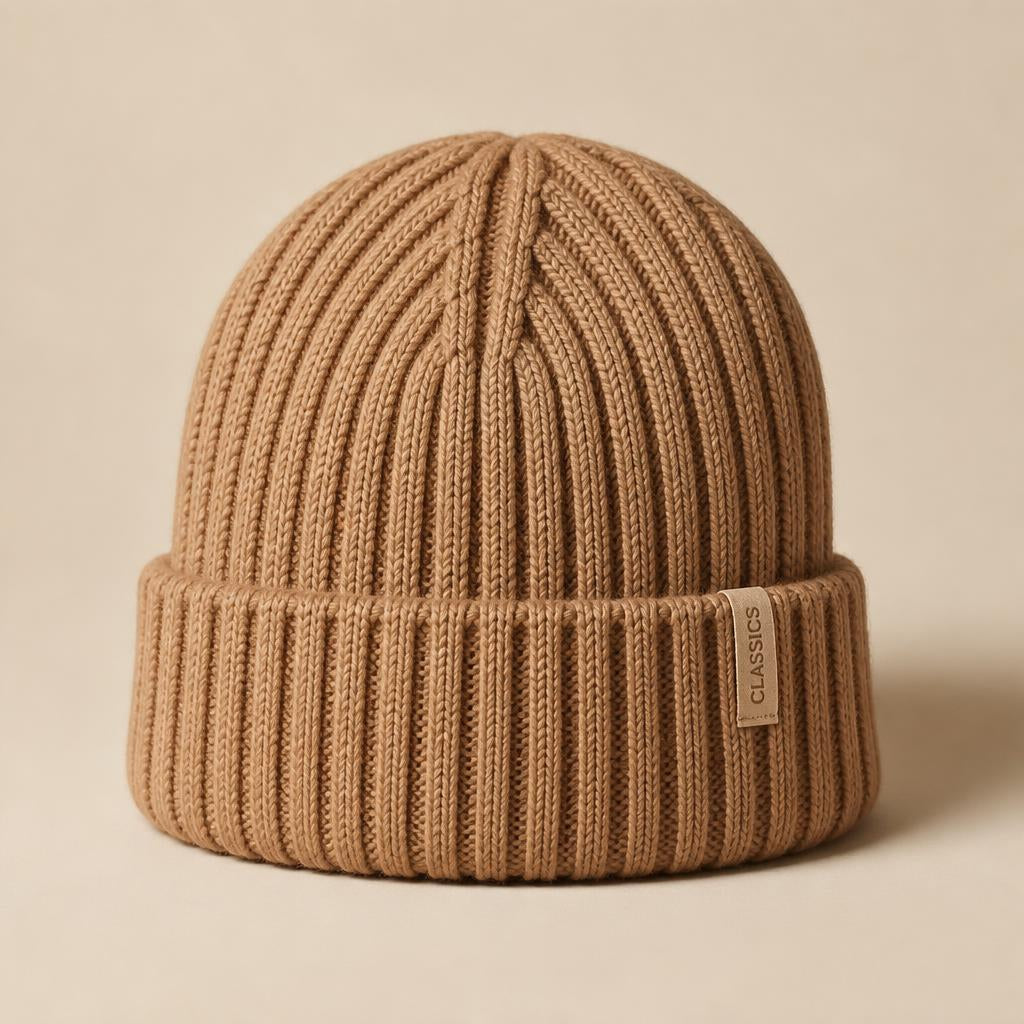 RIBBED KNIT BEANIE