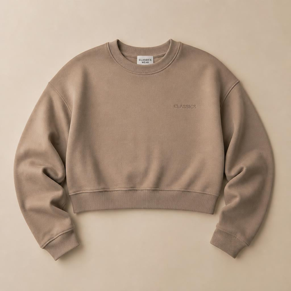 CROPPED CREWNECK SWEATSHIRT